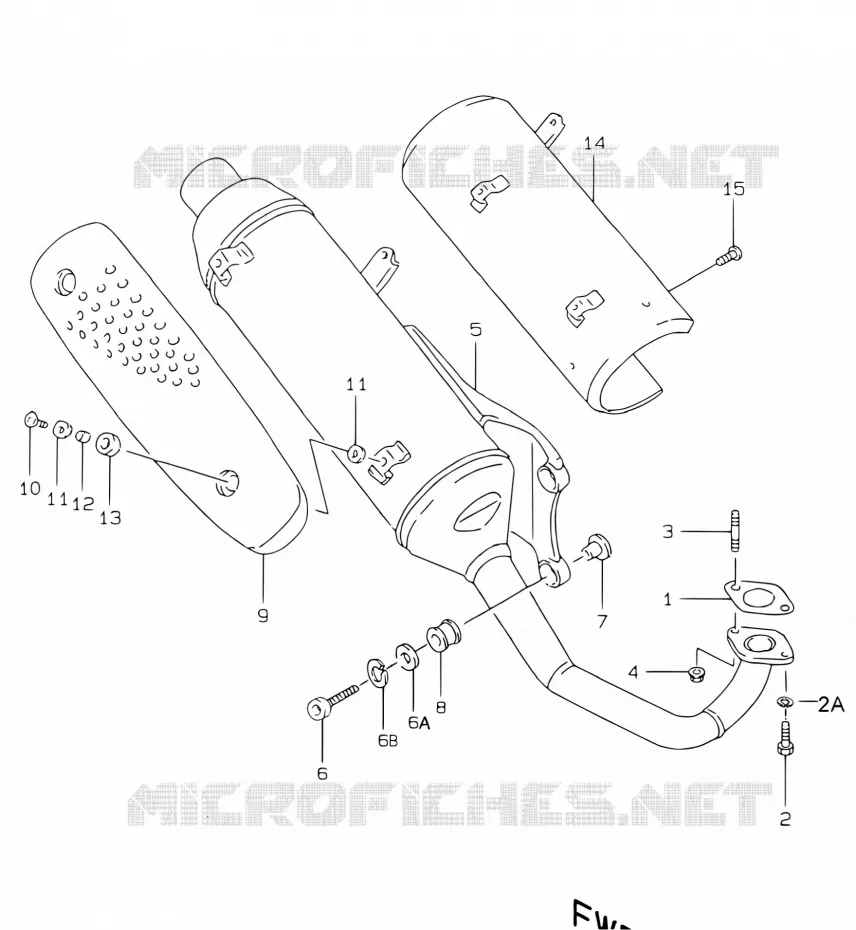 GELUIDDEMPER ( MODEL V, MODEL W EXCEPT P04) Suzuki SCOOTER 50 KATANA 2001  AY50WRYK1