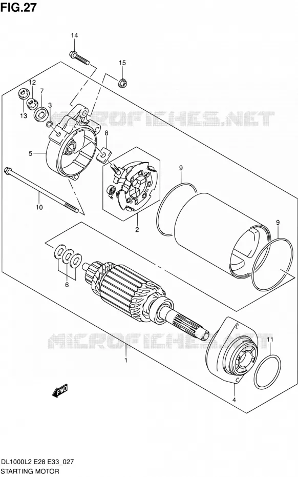 STARTMOTOR Suzuki MOTO 1000 V-STROM 2012  DL1000L2(E03,E28,E33)