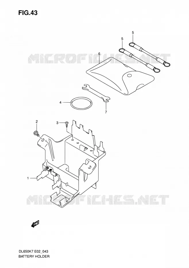 ACCU BOX - TOOLS Suzuki MOTO 650 V-STROM 2007  DL650 K7 (E02,E19,E24)