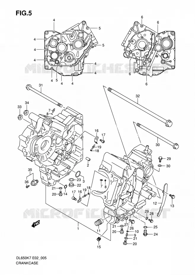 CASING Suzuki MOTO 650 V-STROM 2007  DL650 K7 (E02,E19,E24)