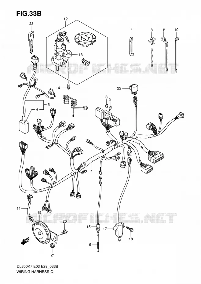 BEDRADING (DL650K8/K9/L0) Suzuki MOTO 650 V-STROM 2009  DL650 K9 (E03,E28,E33)