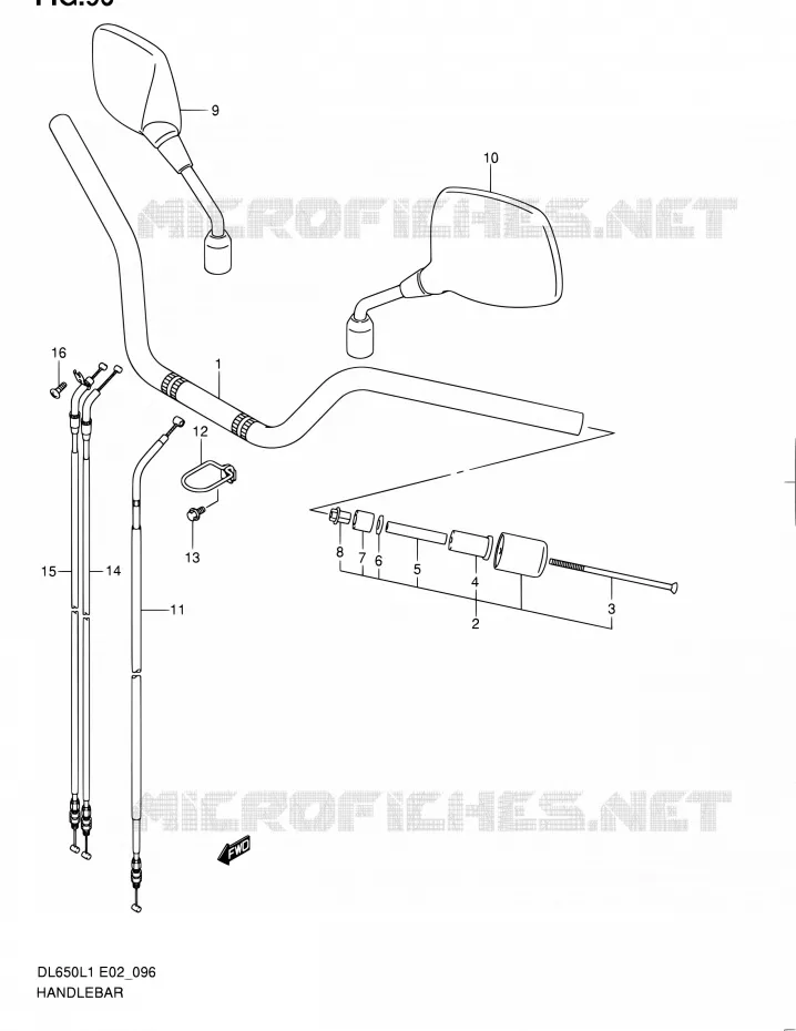STUUR (DL650AL1 E02) Suzuki MOTO 650 V-STROM 2011  DL650 L1 (E02,E19,E24)