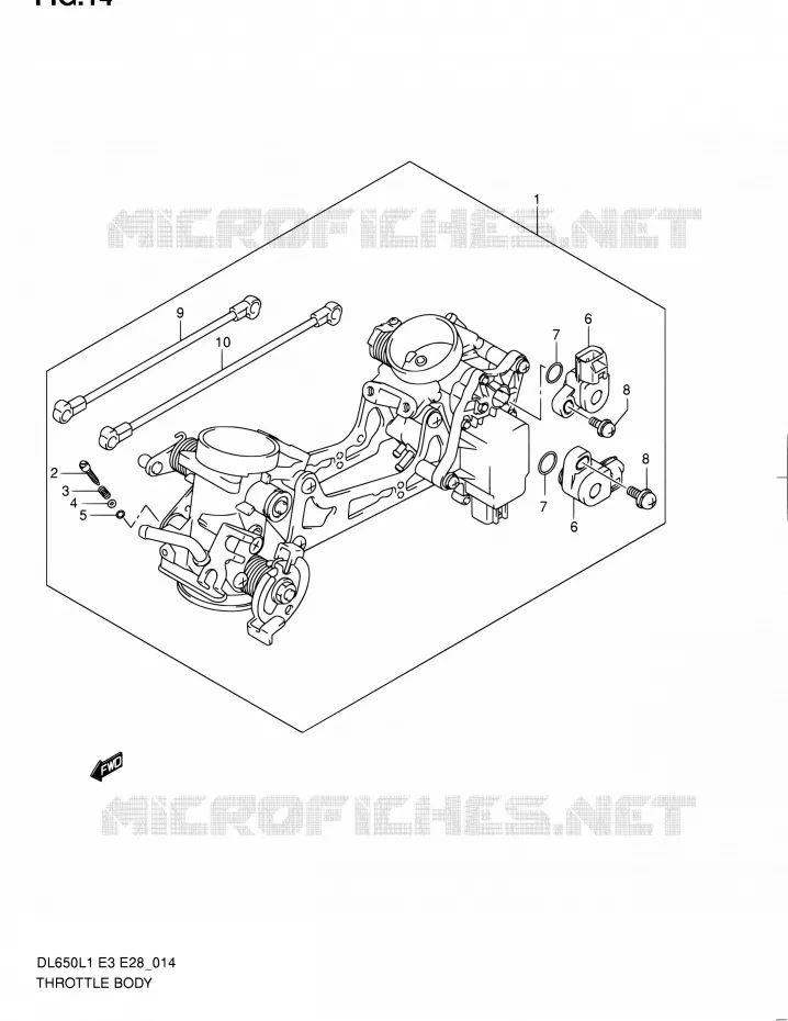 GASKLEPHUIS (DL650AL1 E03) Suzuki MOTO 650 V-STROM 2011  DL650 L1 (E03,E28,E33)