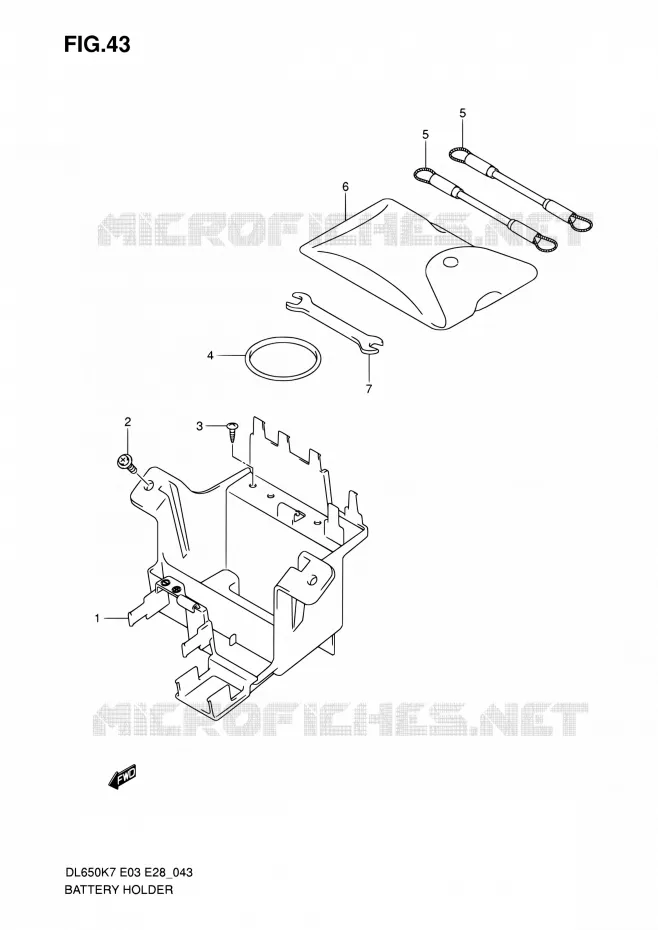 ACCU BOX - TOOLS Suzuki MOTO 650 V-STROM 2009  DL650A K9 (E03,E28,E33)