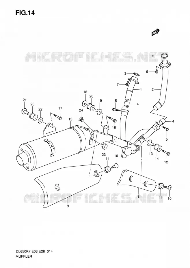 GELUIDDEMPER Suzuki MOTO 650 V-STROM 2009  DL650A K9 (E03,E28,E33)
