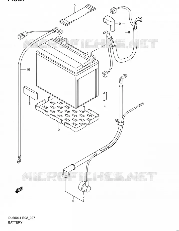 ACCU (DL650L1 E02) Suzuki MOTO 650 V-STROM 2011  DL650A L1 (E02,E19,E24)