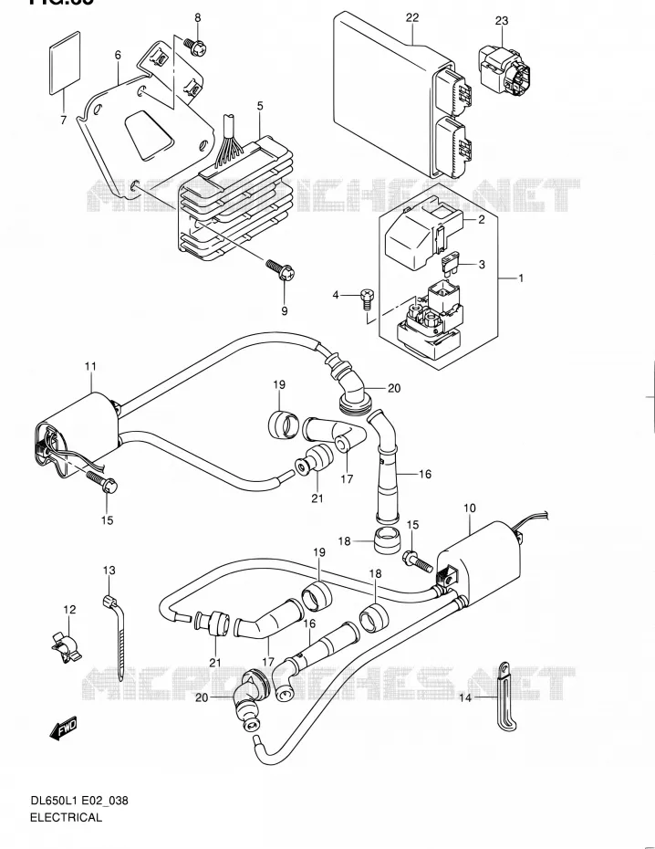 ELEKTRISCH (DL650AL1 E02) Suzuki MOTO 650 V-STROM 2011  DL650A L1 (E02,E19,E24)