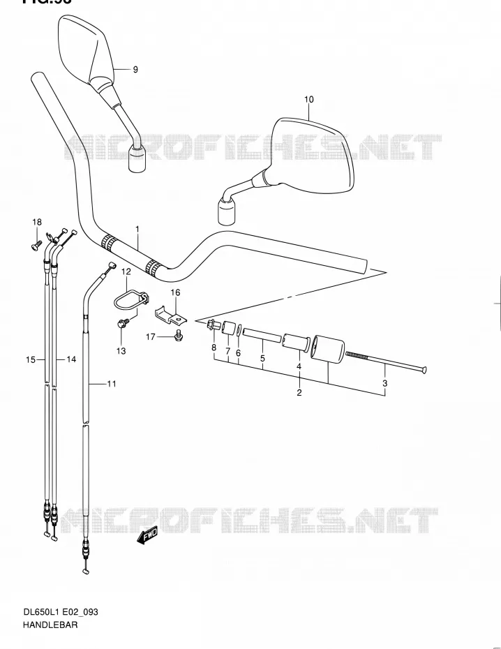 STUUR (DL650L1 E02) Suzuki MOTO 650 V-STROM 2011  DL650A L1 (E02,E19,E24)