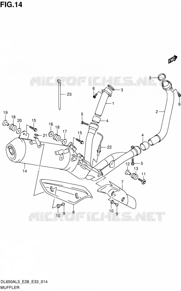 GELUIDDEMPER Suzuki MOTO 650 V-STROM 2013  DL650A L3 (E03,E28,E33)
