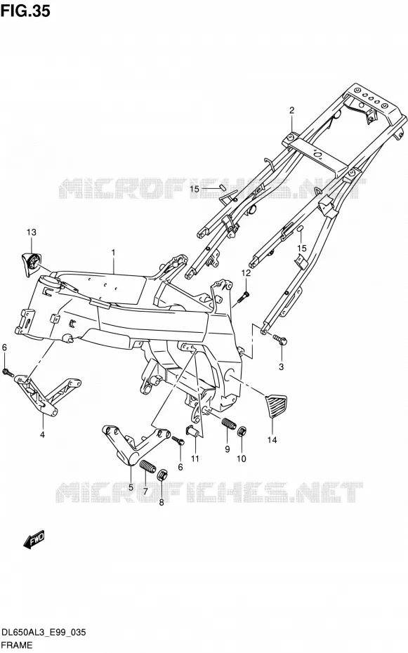 FRAME Suzuki MOTO 650 V-STROM 2013  DL650A L3 (E99)