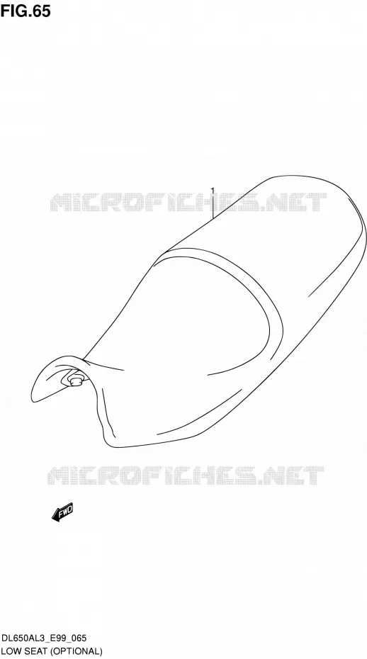 LAGE SEAT (OPTIONAL) Suzuki MOTO 650 V-STROM 2013  DL650A L3 (E99)