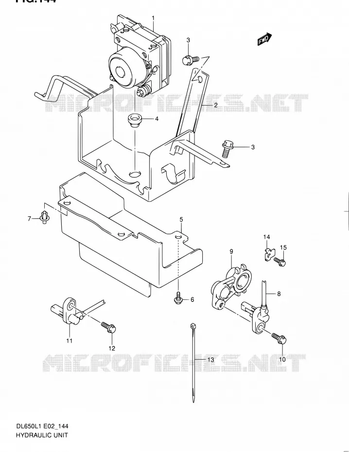 ABS (DL650AL1 E02) Suzuki MOTO 650 V-STROM 2011  DL650AUEL1(E19)