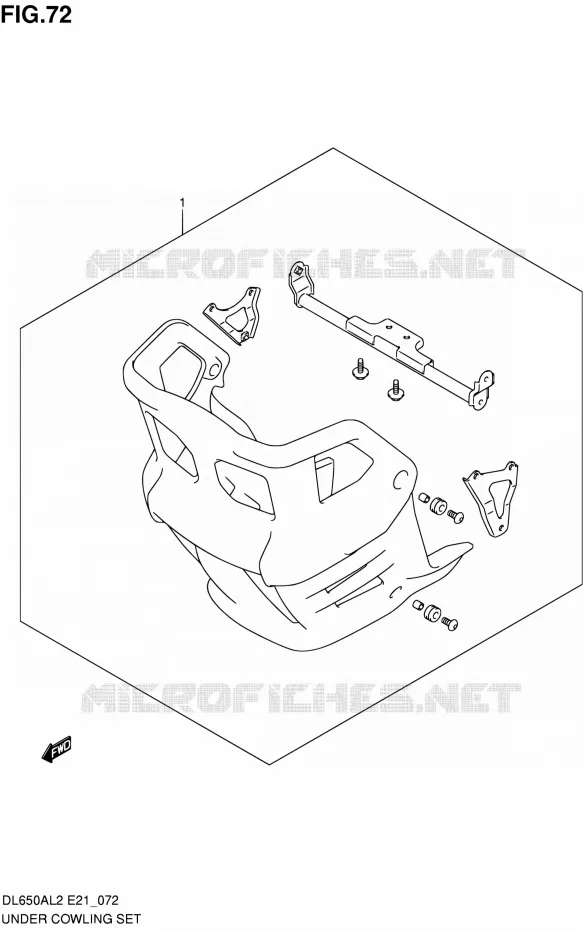 ONDER COWLING SET (OPTIONAL) Suzuki MOTO 650 V-STROM 2012  DL650AUE L2 (E21)