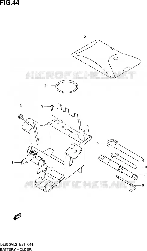 ACCU BOX - TOOLS Suzuki MOTO 650 V-STROM 2015  DL650AUE L3 (E21)