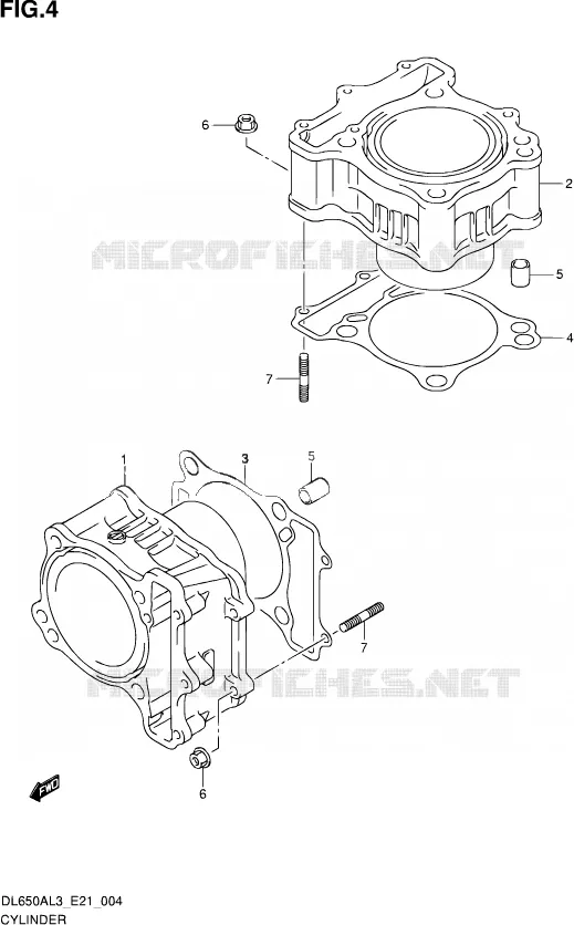 CILINDER Suzuki MOTO 650 V-STROM 2013  DL650AUE L3 (E21)