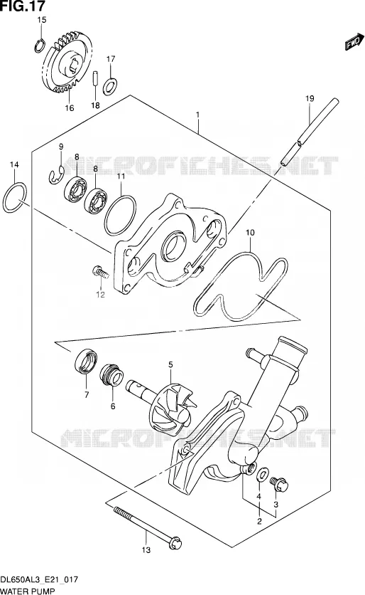 WATERPOMP Suzuki MOTO 650 V-STROM 2015  DL650AUE L3 (E21)