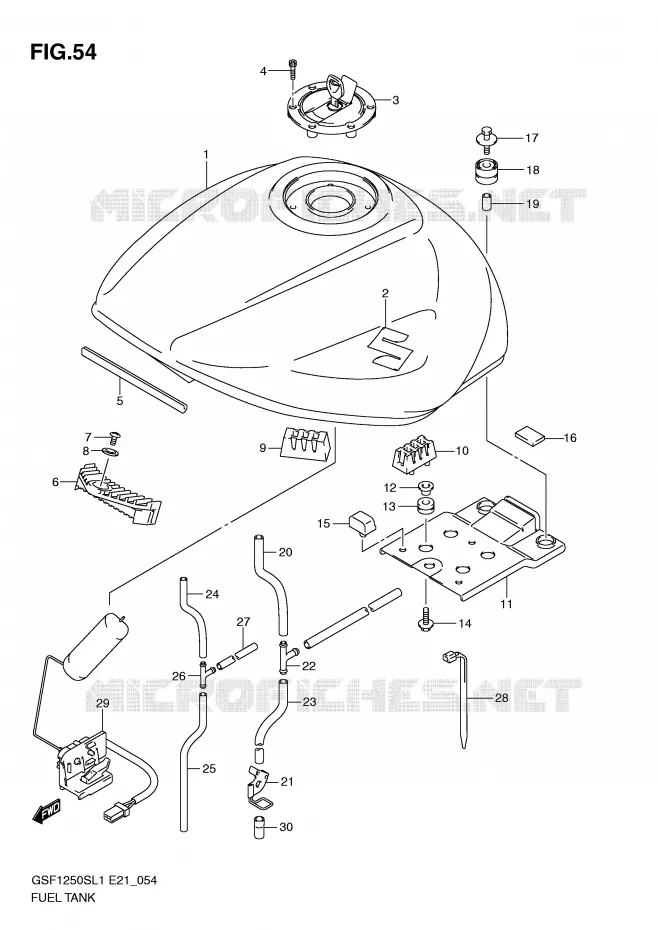 BENZINETANK (GSF1250SAL1 E24) Suzuki MOTO 1250 BANDIT 2012  GSF1250SAL1(E21)