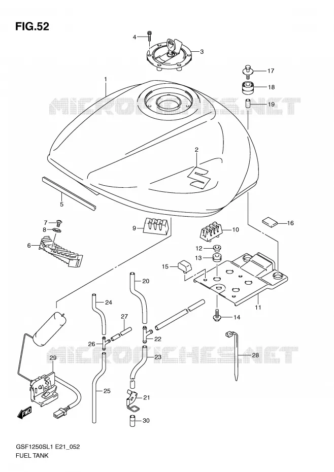 BENZINETANK (GSF1250SL1 E24) Suzuki MOTO 1250 BANDIT 2012  GSF1250SAL1(E21)