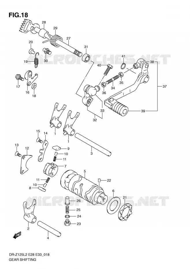 SCHAKELEN ASSY Suzuki MOTO 125 DR-Z 2012  DR-Z125L2(E28)