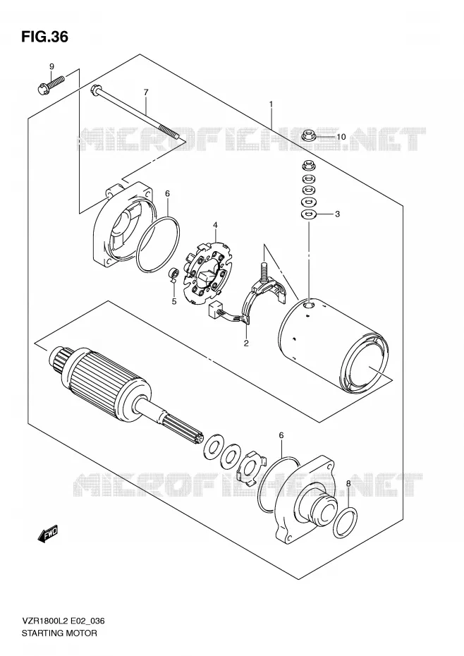 STARTMOTOR Suzuki MOTO 1800 INTRUDER 2012  VZR1800L2(E02)