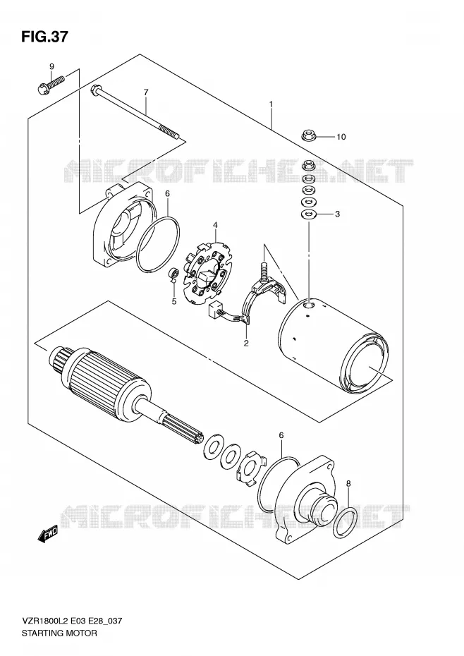 STARTMOTOR Suzuki MOTO 1800 INTRUDER 2012  VZR1800ZL2(E03)