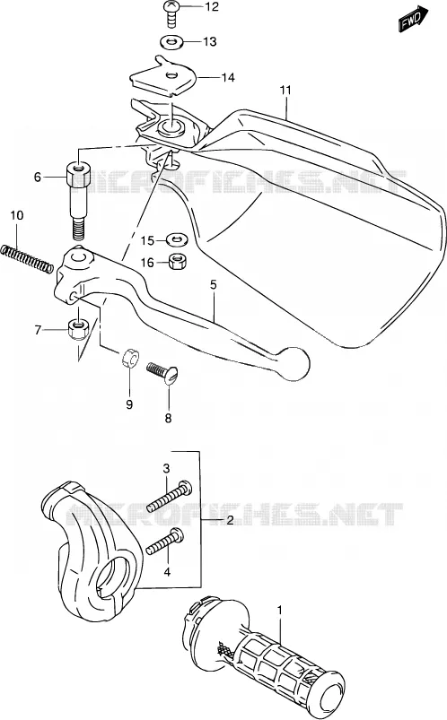 ACHTERSPATBORD Suzuki MOTO 250 DR-Z 2004  DR-Z250 K4 (E03,E28,E33)