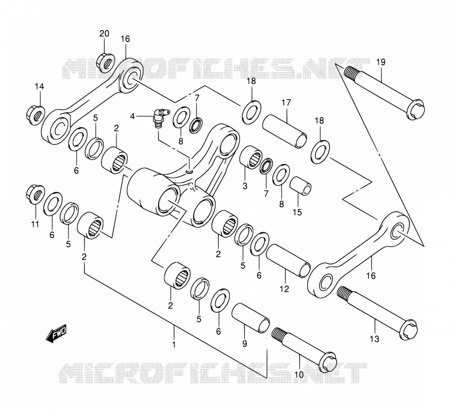 SCHOKBREKER AANEENSCHAKELING Suzuki MOTO 400 DR-Z 2003  DR-Z400 K3 (E03,E28,E33)