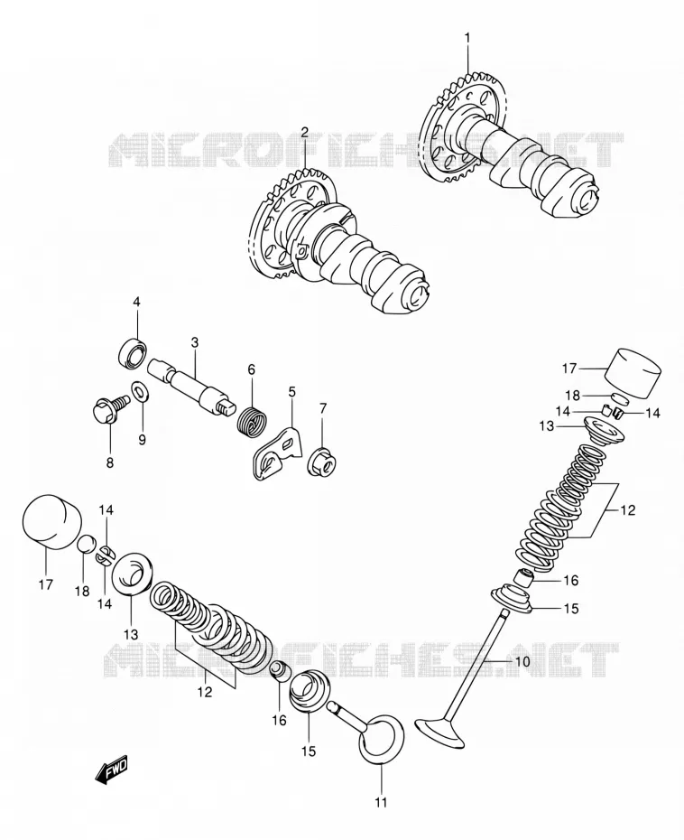 NOKKENAS - VALVES Suzuki MOTO 400 DR-Z 2000  DR-Z400 Y (E03,E28,E33)