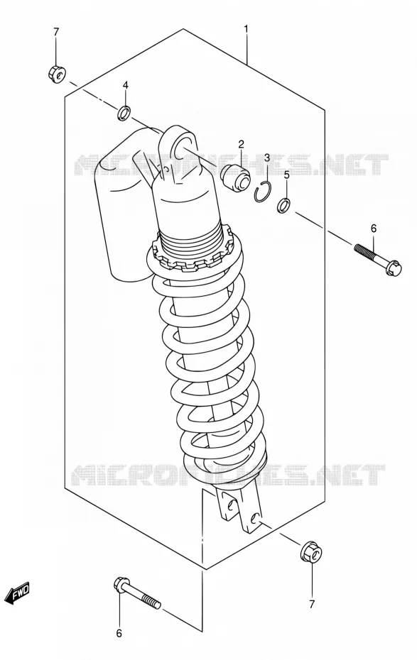 ACHTER SCHOKDEMPER (DR-Z400EY/EK1/EK2/EK3/EK4 E24) Suzuki MOTO 400 DR-Z 2003  DR-Z400EK3(E24)