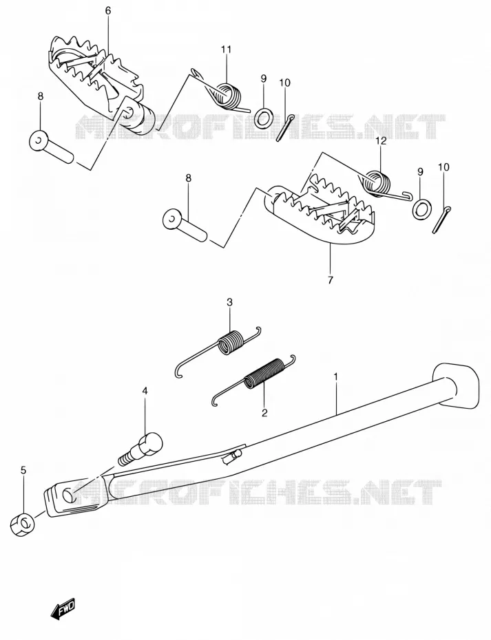 STAND (MODELE Y/K1/K2/K3) Suzuki MOTO 400 DR-Z 2003  DR-Z400EK3(E24)