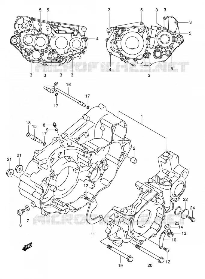 CASING Suzuki MOTO 400 DR-Z 2007  DR-Z400E K7 (E03,E28,E33)
