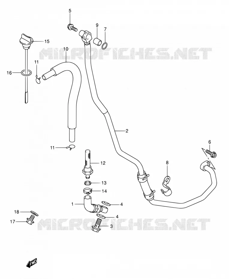 OLIE SLANG Suzuki MOTO 400 DR-Z 2007  DR-Z400E K7 (E03,E28,E33)