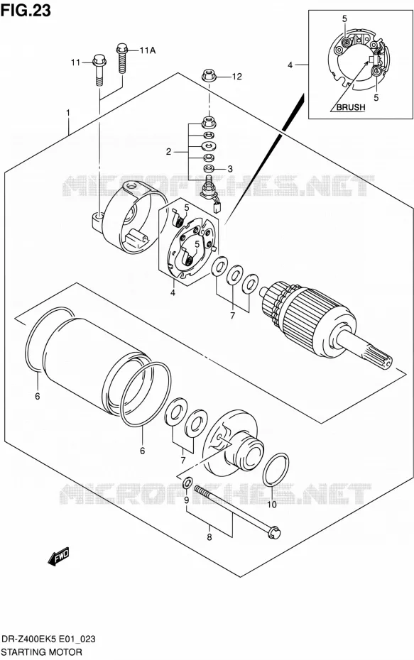 STARTMOTOR Suzuki MOTO 400 DR-Z 2007  DR-Z400EK7(E24)