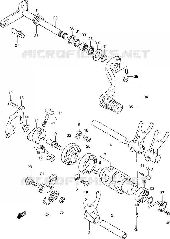 BENZINETANK (MODELE K2) Suzuki MOTO 400 DR-Z 2002  DR-Z400S K2 (E03,E28,E33)