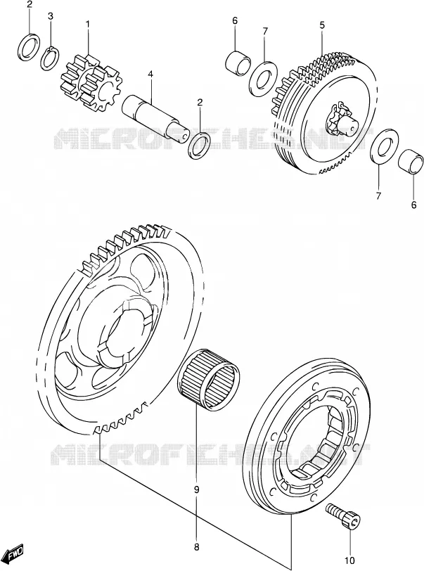 CRANK BALANCER Suzuki MOTO 400 DR-Z 2002  DR-Z400S K2 (E03,E28,E33)