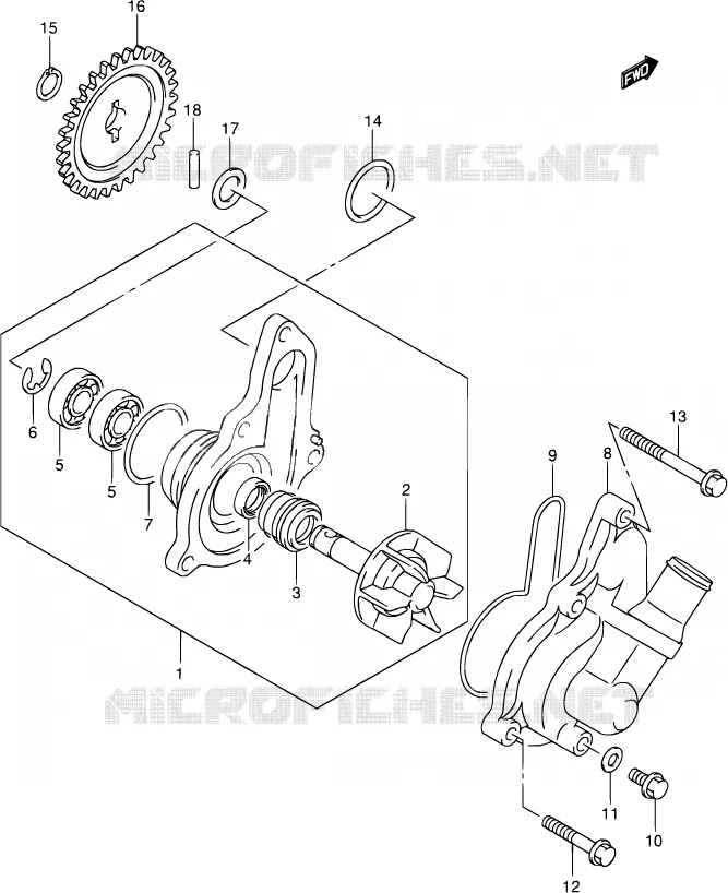KOELVENTILATOR Suzuki MOTO 400 DR-Z 2002  DR-Z400S K2 (E03,E28,E33)