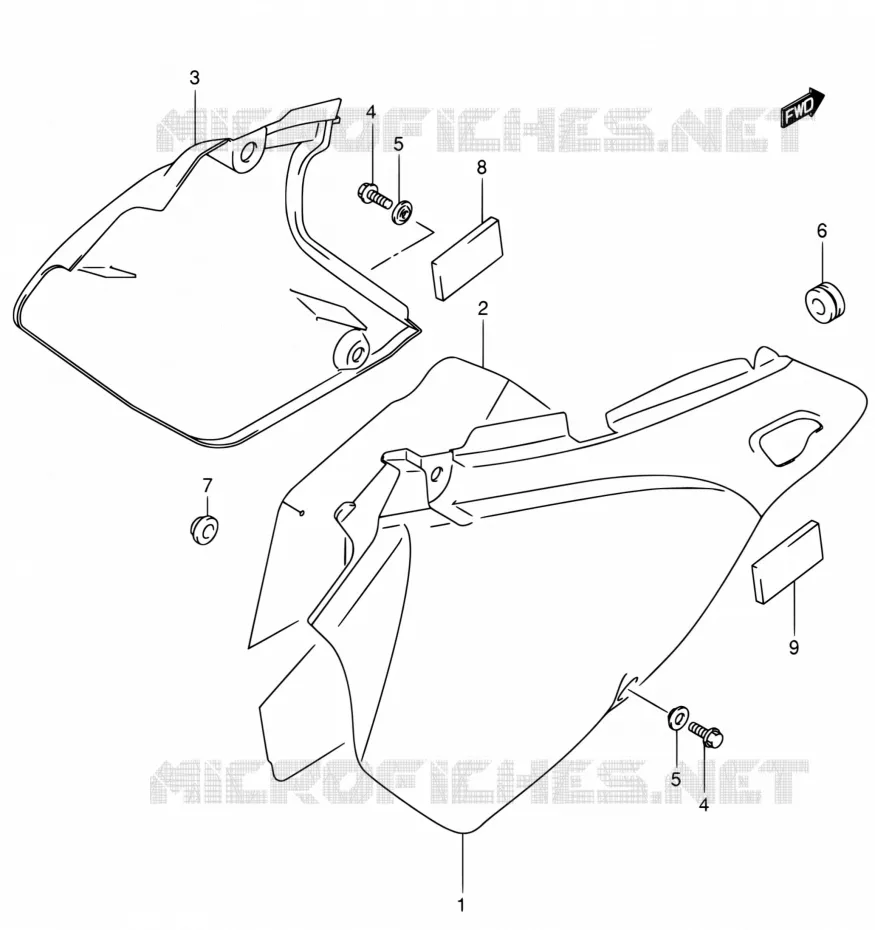 ACHTER KUIP  (MODELE K3/K4) Suzuki MOTO 400 DR-Z 2004  DR-Z400S K4 (E03,E28,E33)