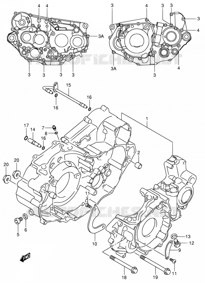 CASING Suzuki MOTO 400 DR-Z 2004  DR-Z400S K4 (E03,E28,E33)