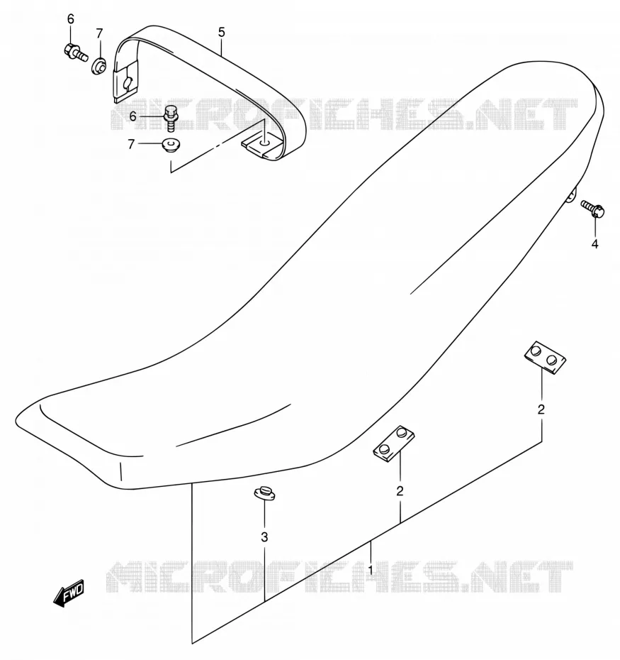 SEAT (MODELE K2/K3/K4) Suzuki MOTO 400 DR-Z 2004  DR-Z400S K4 (E03,E28,E33)