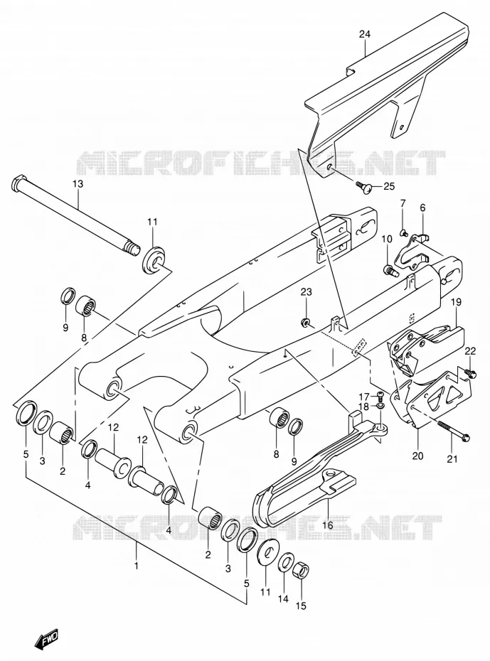 SWINGARM Suzuki MOTO 400 DR-Z 2004  DR-Z400S K4 (E03,E28,E33)