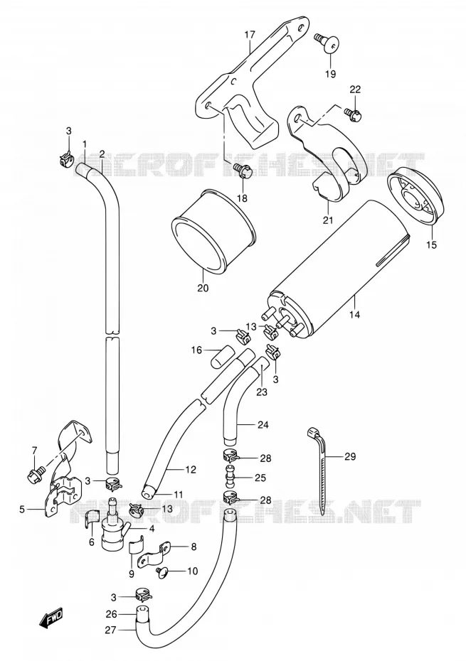 CANISTER (E33) Suzuki MOTO 400 DR-Z 2007  DR-Z400S K7 (E03,E28,E33)