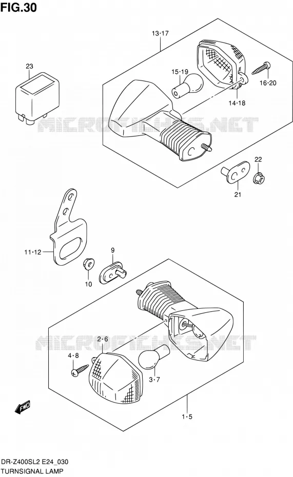 INDICATOREN Suzuki MOTO 400 DR-Z 2012  DR-Z400S L2 (E24)