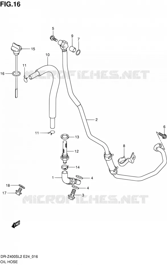 OLIE SLANG Suzuki MOTO 400 DR-Z 2012  DR-Z400S L2 (E24)