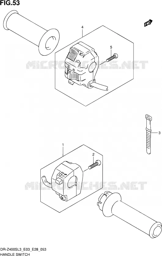 SCHAKELAARS (DR-Z400SL3 E28) Suzuki MOTO 400 DR-Z 2013  DR-Z400S L3 (E03,E28,E33)