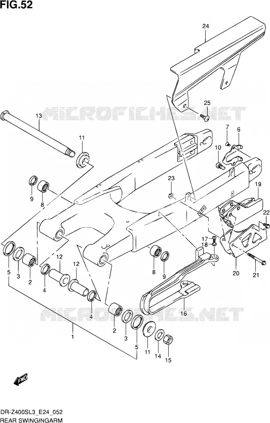 SWINGARM Suzuki MOTO 400 DR-Z 2013  DR-Z400S L3 (E24)