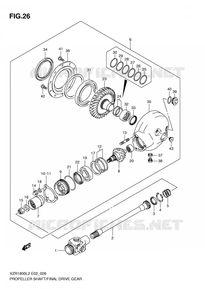 AANDRIJFAS (VZR1800L2 E02) Suzuki MOTO 1800 INTRUDER 2012  VZR1800L2(E02)
