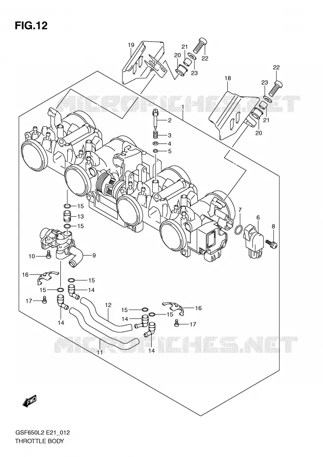 BRANDSTOFINJECTIE ASSY Suzuki MOTO 650 BANDIT 2012  GSF650SUL2(E21)