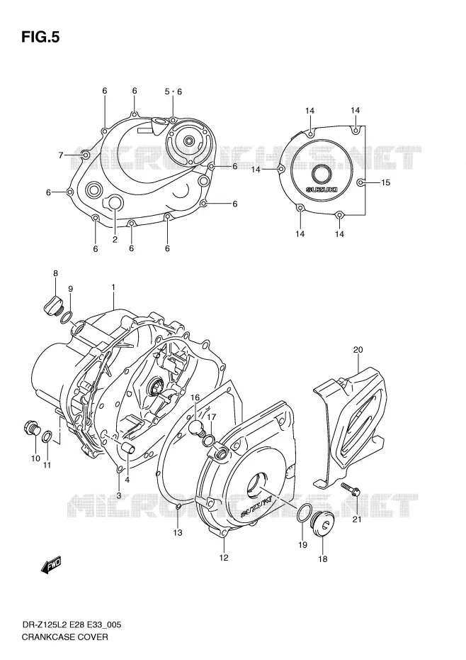 CASING Suzuki MOTO 125 DR-Z 2012  DR-Z125LL2(E28)