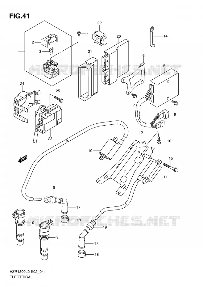 ELEKTRISCH (VZR1800L2 E24) Suzuki MOTO 1800 INTRUDER 2012  VZR1800UFL2(E02)