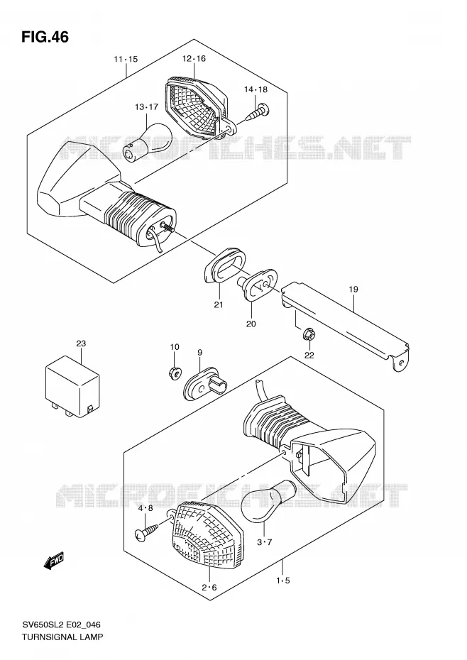 INDICATOREN Suzuki MOTO 650 SV 2012  SV650SAL2(E02)